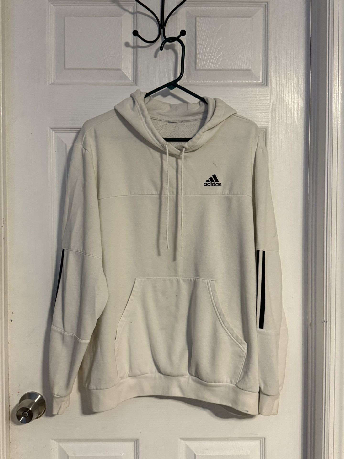 cream Adidas hoodie
