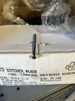 3 1/2 Inch Drywall Screws 25lb.