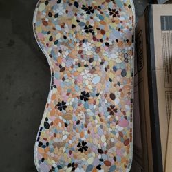 Vintage Mid Century Modern MCM Mosaic Tile Kidney Coffee Table Rare 