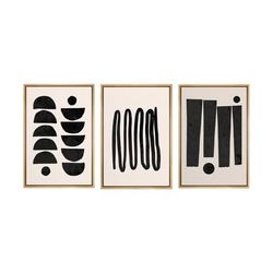 Set of 3 Framed Modern Wall Art Canvas Prints