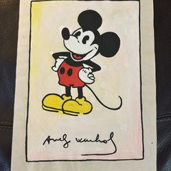 Andy Warhol Mickey Mouse Painting Not A Print