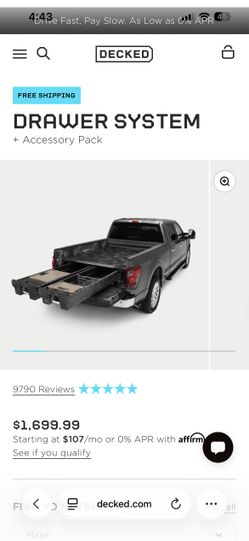 Decked drawer system for dodge ram
