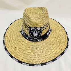 Las Vegas Raiders NFL Floral Straw Hat