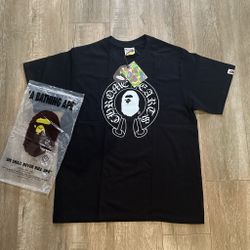BAPE baby Milo X Chromehearts tee