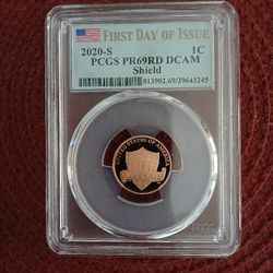 2020-S Lincoln Shield Cent Proof PR69