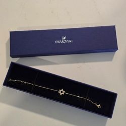 Swarovski Gold Star Of David Adjustable Bracelet