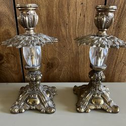 Vintage Brass Candle Holders
