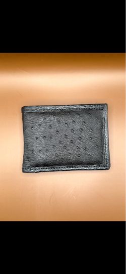 Black Genuine Ostrich Wallet