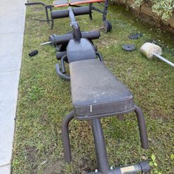 Leg Bench 200 Lbs Plus Bench Press W Bar 
