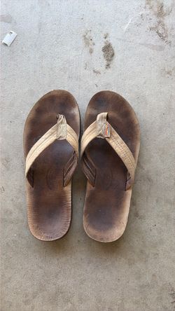 Men’s large rainbow flip flops