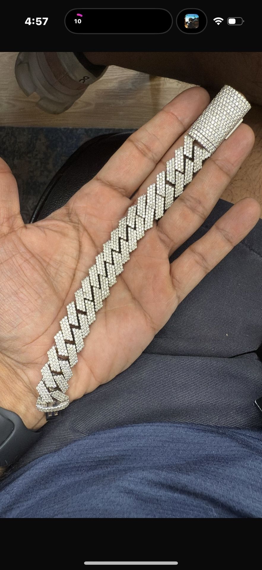 Natural Diamond Cuban Bracelet