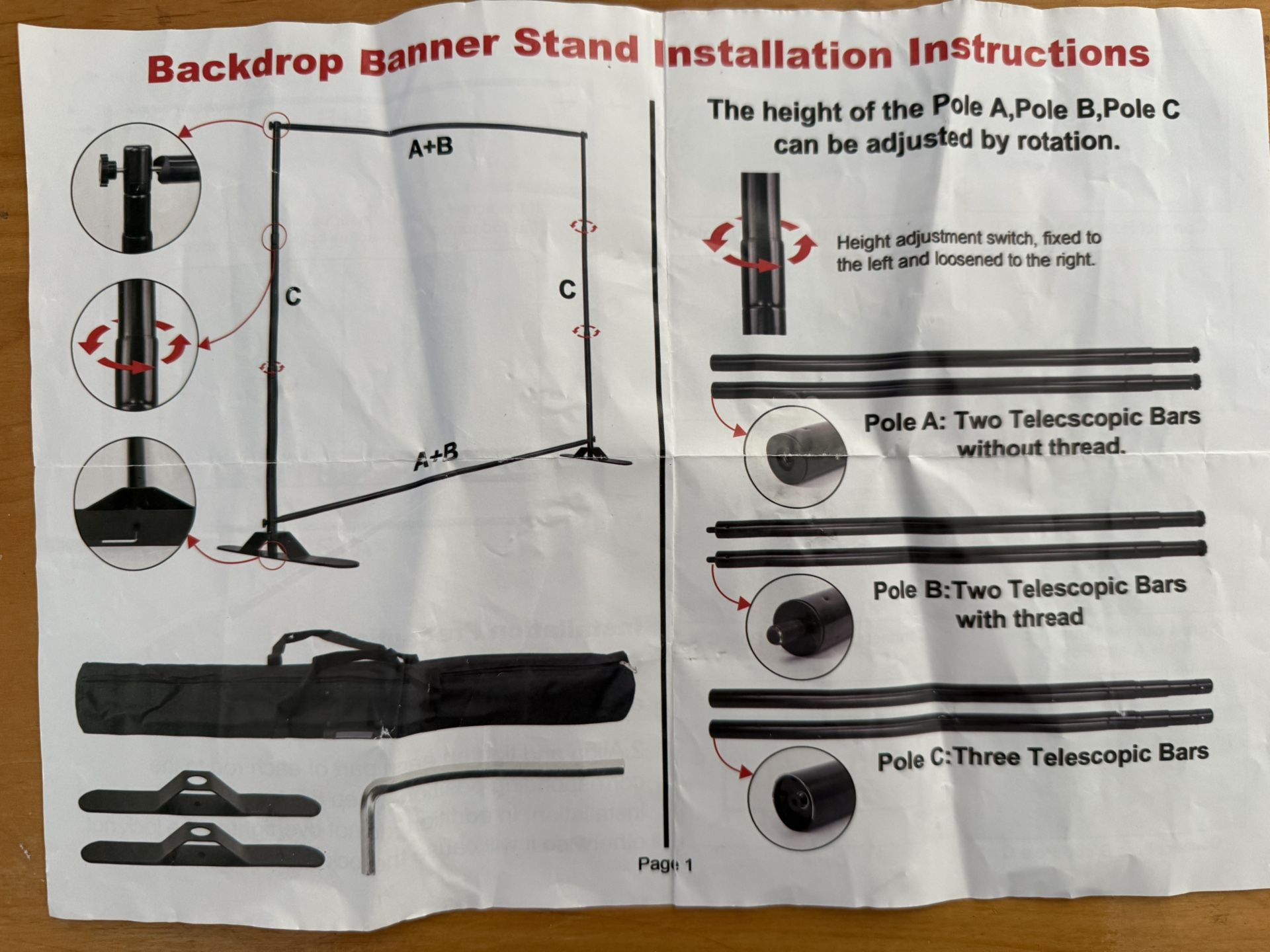 Banner Stand Heavy Duty Adjustable