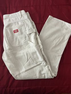 Women's white dickies corduroy carpenter pants