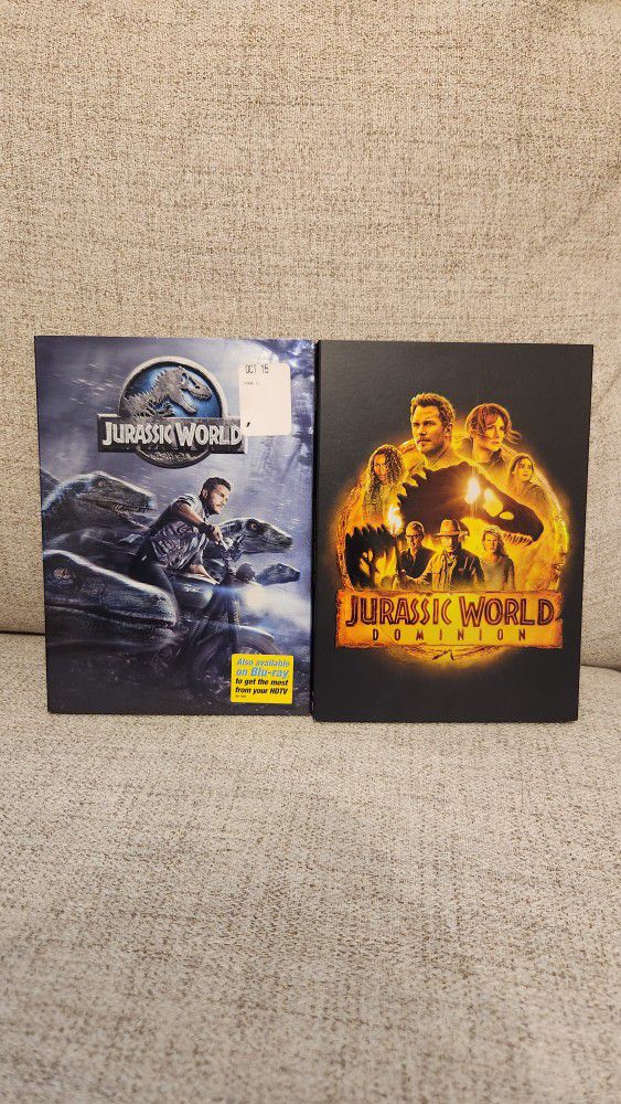 Jurrasic World And Jurrasic World Dominion DVDs