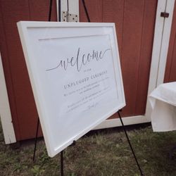 Unplugged Wedding Sign w/ Easel Stand