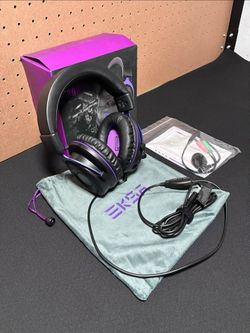 EKSA E900 Headset W/ Microphone for PC, PS4,PS5, Xbox - Detachable Noise Canceling Mic, 3D Surround Sound, Wired Headphone for Gaming, Computer, Lapto