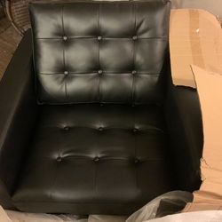 Leather Chair Black 
