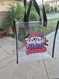 Ghoul Friends Clear Halloween Tote Bag