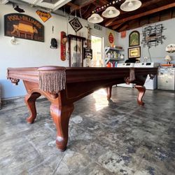 8’ World Of Leisure Pool Table (Free Delivery & Pro Setup) New Felt Any Color + All Accessories Provided