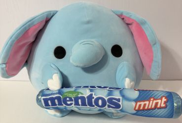 Mentos Mint Blue Elephant Jumbo Plush Stuffed Animal 16" Zuru Snackles Lottie