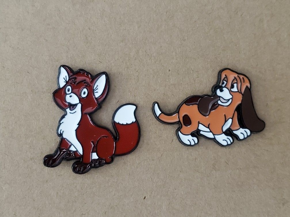 Disney Fox And The Hound Enamel Pin Set