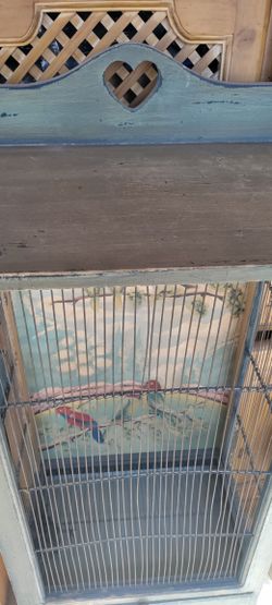 Vintage Painting Birdcage 