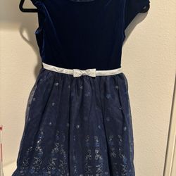 Girl Velvet Sequin Party Dress