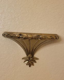 MCM Home Interiors Gold Wall Shelf