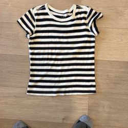 Striped short sleeves