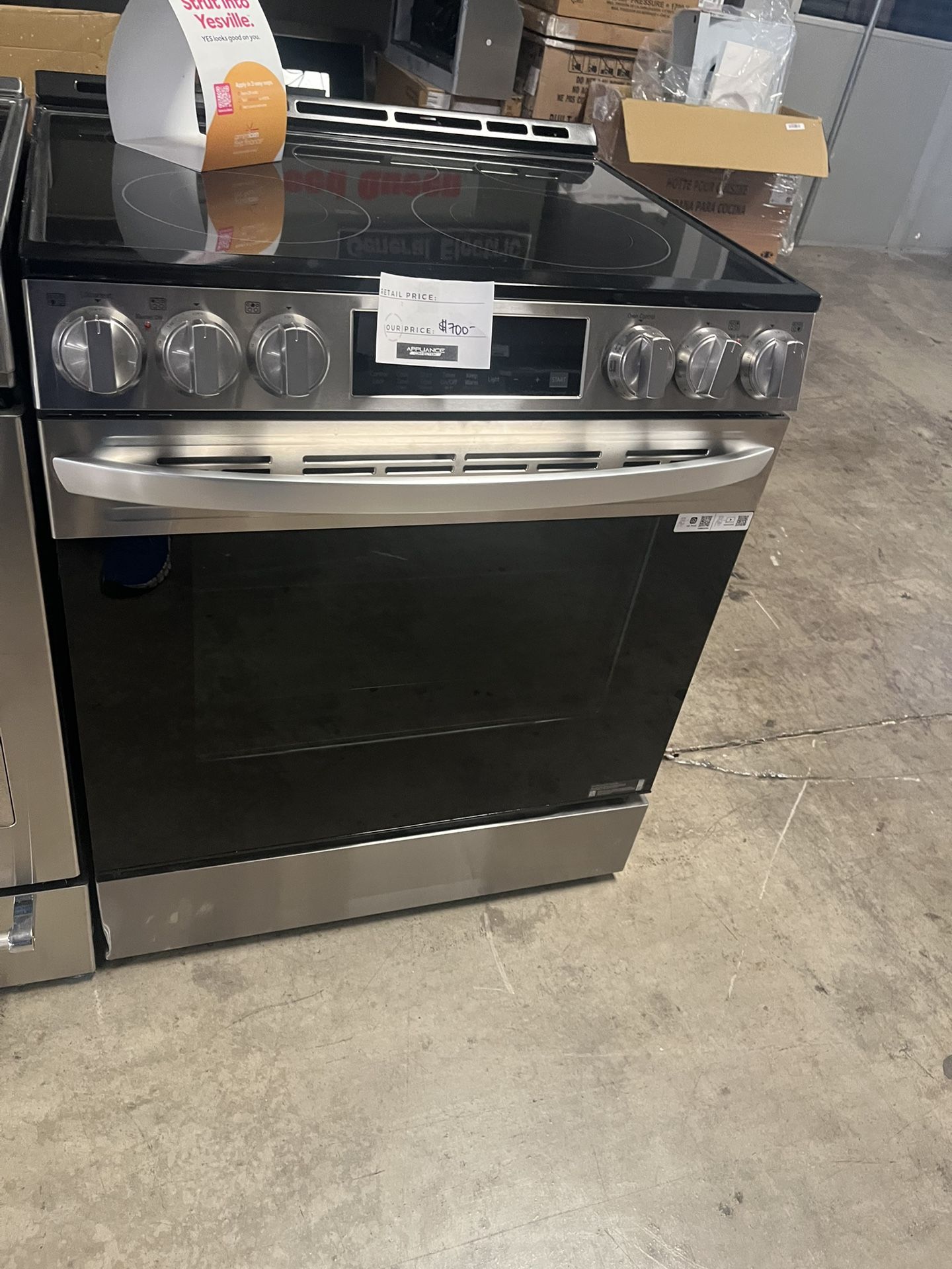 LG SLIDE IN RANGE ELECTRIC 220v