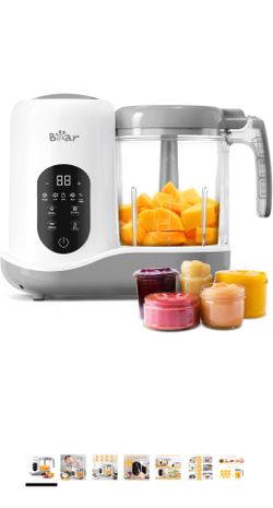 BEAR 2024 Baby Food Maker | One Step Baby Food Processor Steamer Puree Blender | Auto Cooking & Grinding | Baby Food Puree Maker with Self Cleans | To