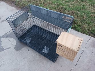 Used Bird Cage With Nesting Box Thumbnail