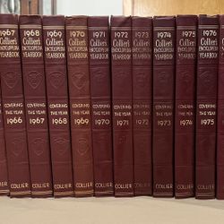 Vintage Colliers Encyclopedia Yearbook 16 Volumes Book Lot Red Gold