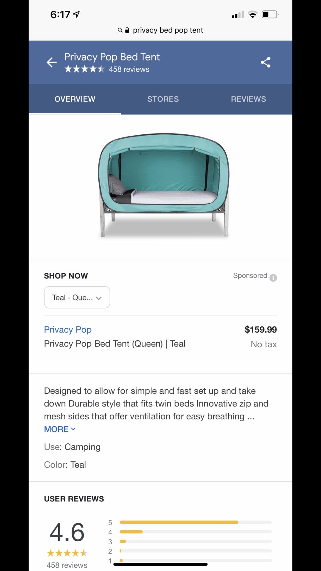 Privacy bed pop tent for queen size bed