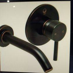 NEW Vigo  Wall Mount Vessel Sink Bathroom Faucet In Antique Rubbed Bronze 