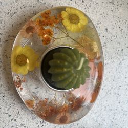 Handmade tea light candle holder