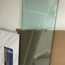 2 Tempered Glass Shelves 12 X 43 1/2” And 3/8 Thick
