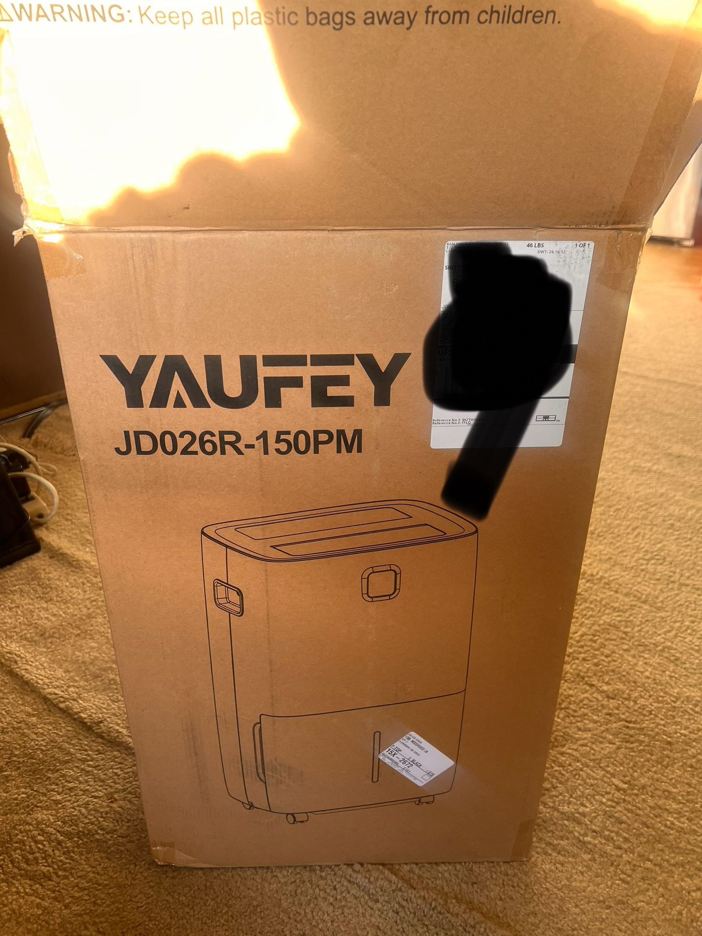 Yaufey 7,000 sq.ft150 Pints Energy Star Dehumidifier with Pump