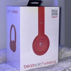 Red Solo 3 Wireless Beats