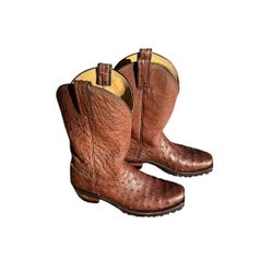 Murga Handmade Ostrich Western Boots Size 11D Mint Condition
