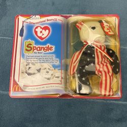 Vintage Ty McDonalds Teenie Beanie Babies 2000 Spangle The Bear Retired Rare
