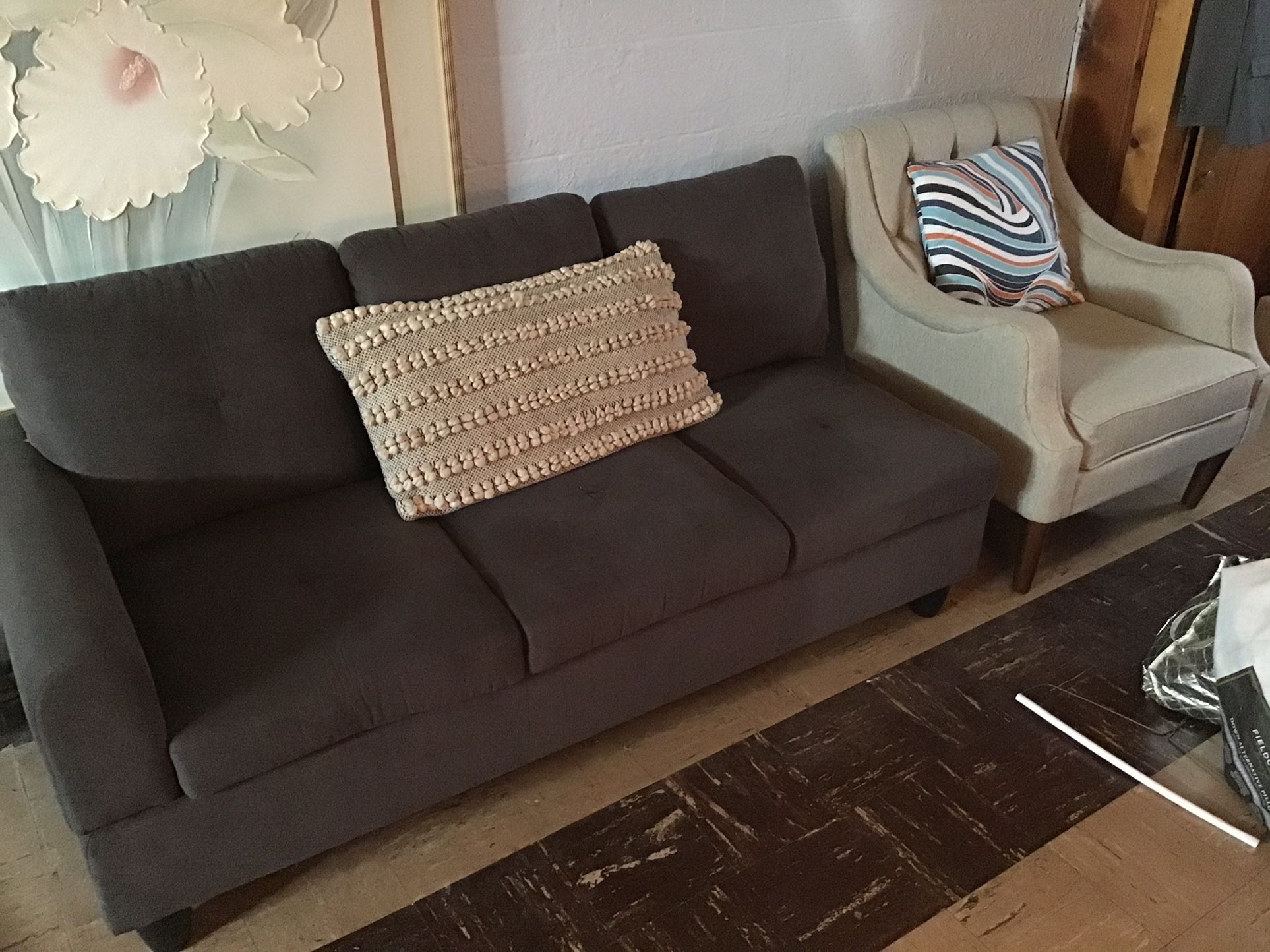 Furniture Set Couch And Chair 2 Months Old Still Looks New $175.00