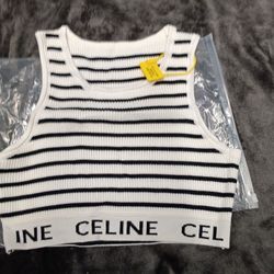 Celine Crop Top Woman's Size LARGE 
