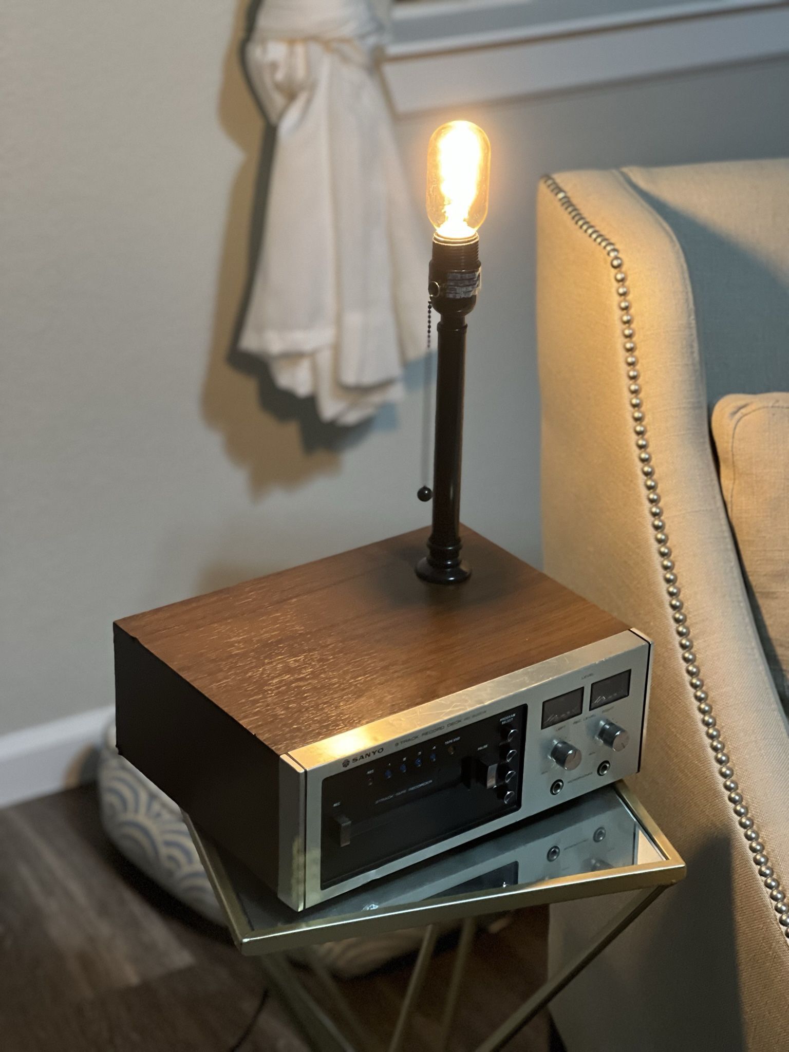 REDUCED: Vintage Sanyo 8 Track Player Lamp