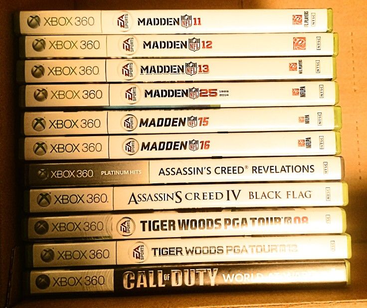XBOX 360 GAMES $5.00 Each OBO for all 11 games