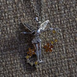 Disney Tinkerbell Pendant Charm Necklace 