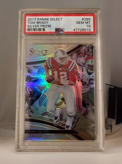2017 Panini Select Tom Brady Field Level Silver Prism #286 PSA 10