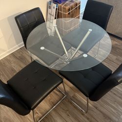 Glass Table Dinette Set