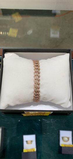 10k Rose Gold Diamond Bracelet