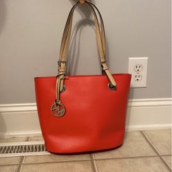 Michael Kors Pink Orange Medium Tote